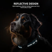 Upgraded AirTag Collar, IP68 Waterproof Holder, Reflective, Ultra-Durable, Comfortable Padded, Heavy Duty for Small to Large Dogs (XS (10.25"-13"), Blue)