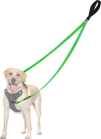 Two Point Control Dog Leash, No Tangle Training Walking Leashes – Essentials for Dogs - Grass Green