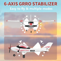 HAWK'S WORK 2 CH RC Airplane, RC Plane Ready to Fly - 4ch-white-brushless - image 4