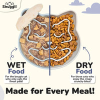 Slow Feeder Cat Bowl, Cat Puzzle Feeder for Slow Eating - Slate - image 4