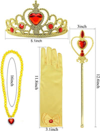 Princess Anna Costume Dress up Accessories for Girls Anna Cosplay - Gold - image 3