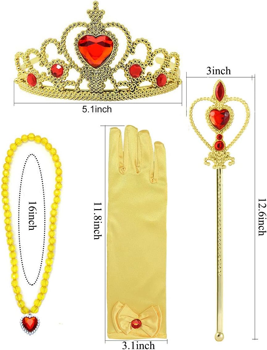 Princess Anna Costume Dress up Accessories for Girls Anna Cosplay - Gold - image 3