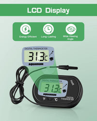 Zacro 2 Pack Digital Aquarium Thermometer, Fish Tank Thermometer - 2 Packs - image 2
