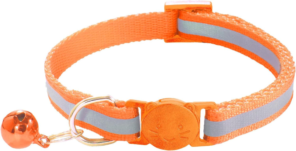 2 Pack Breakaway Cat Collars with Bells - Orange - image 4