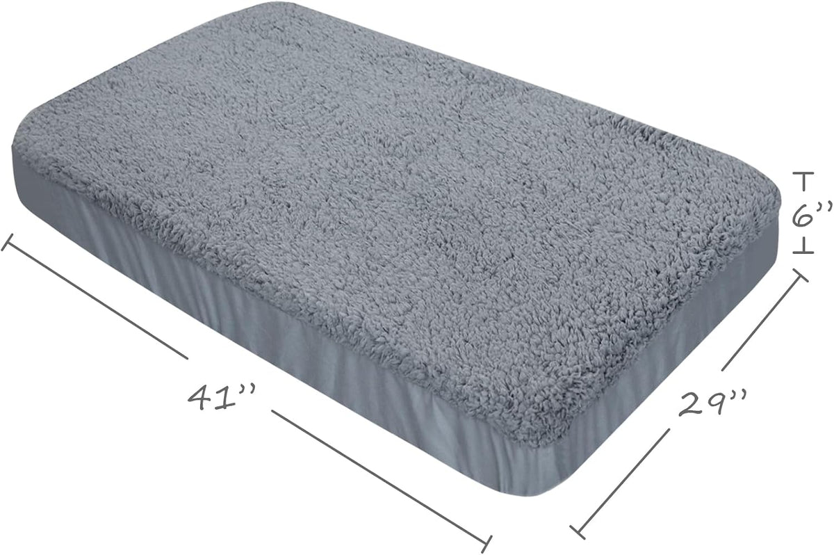 Waterproof Dog Bed Covers Replacement Washable 41 x 29 inch – Essentials for Dogs - Grey / 29 x 41 x 6inch - image 3