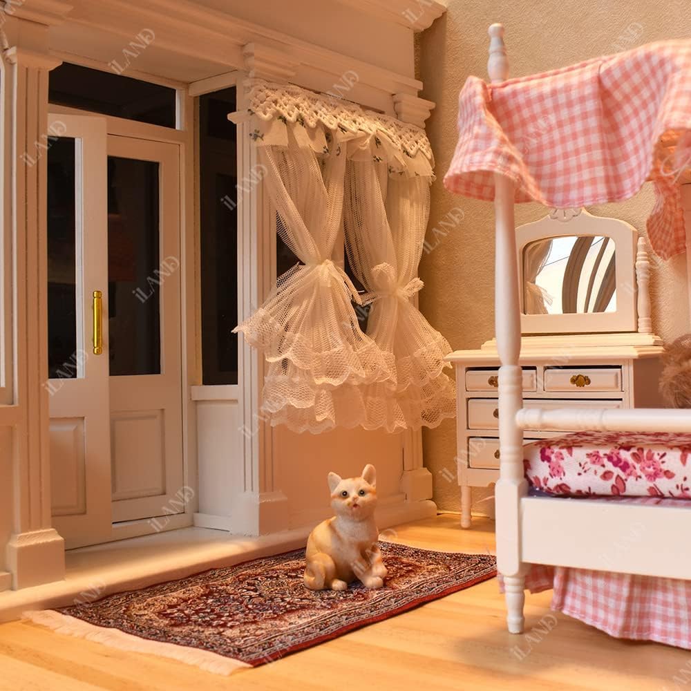 iLAND Miniature Dollhouse Accessories of Carpet for Dollhouse - 2pcs Love - image 2
