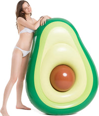 Jasonwell Inflatable Avocado Pool Float Seashell Floatie with Ball - Green / Large - image 2