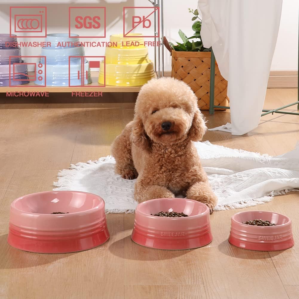 Sweejar Gradient Dog Bowl - Small (8oz) / Gradient Pink - image 2