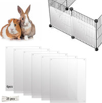 Oncpcare 12 Pack Rabbit Cage Urine Guard 10'' x 8.2'' Pet Plastic - 6pcs