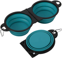 Collapsible Dog Bowls, Small Portable Travel Dog Bowls – Essentials for Dogs - Dark Green