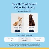 ProDen PlaqueOff System Dental Care Bones - Dog Teeth Cleaning Bones for Oral Hygiene -Medium/Large Canine Formula - Bacon Flavor -17 oz(Packaging May Vary)