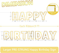 Pre-Strung Happy Birthday Banner - White - image 2