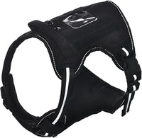 Amazon Basics No Pull Dog Harness, Adjustable Front Clip, Tactical Vest, Medium, Black