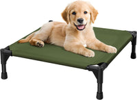 Love&go Elevated Dog Bed with Metal Frame - S - Olive Green / Small-18.5x18.5x5.5 inch - image 3
