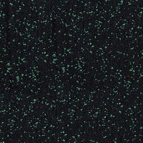 American Floor Mats 1/4in (7mm) Thick 10% Green 4' x 3' Heavy Duty Rubber Rolls, Protective Exercise Mats, Home Gym Rubber Flooring