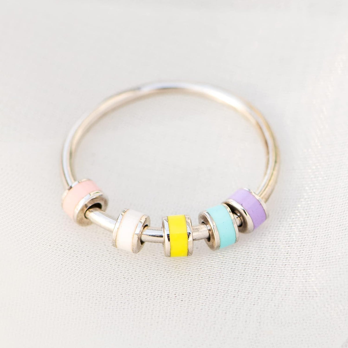 STORYJEWELLERY daughter fidget spinner ring in silver with a heartfelt message card - view 14