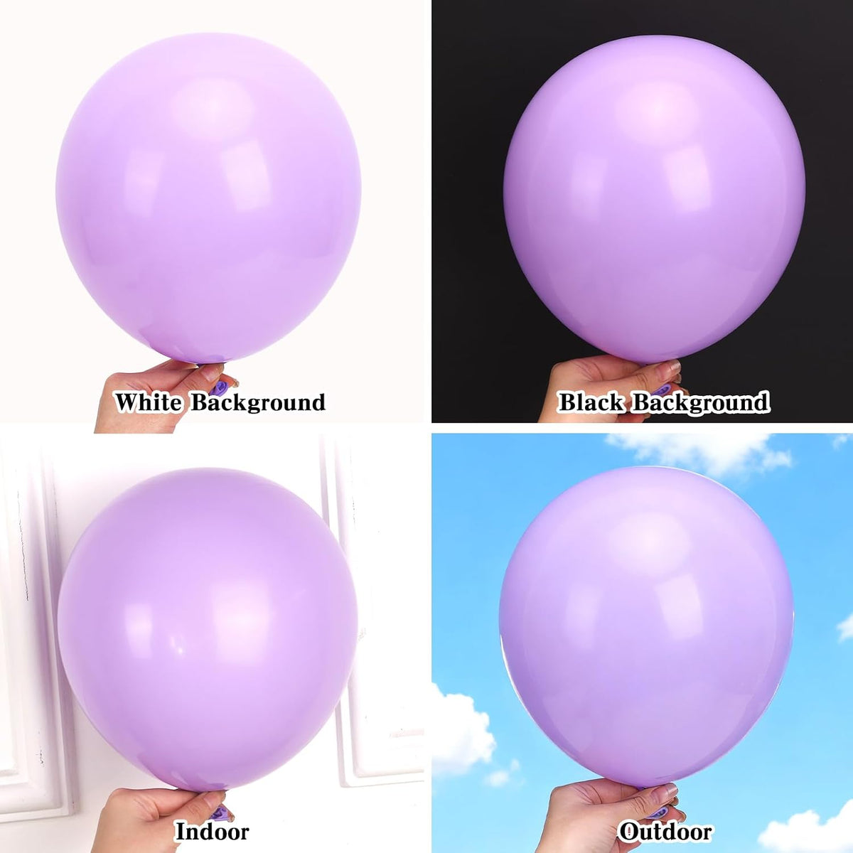 RUBFAC Balloons Black Balloon Arch for Black Birthday Decorations - Pastel Purple - image 3