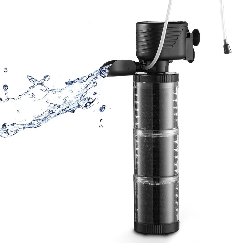 XpertMatic 3 Stages 475 GPH Aquarium Filter for Up to 120 Gallon Fish - 25W(475GPH) Up to 120 Gallon