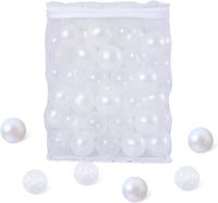 Ball Pit Balls for Kids, Plastic Refill 2.2 Inch Balls - Pear White+Clear