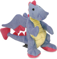 goDog Bubble Plush Dragons Squeaky Dog Toy - Dragons (Perwinkle) / Large (Pack of 1)