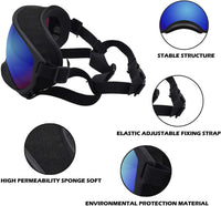 Medium Dog Sunglasses with Adjustable Strap UV Protection - Medium size-Blue frame blue lenses - image 4