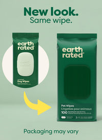 Earth Rated Dog Wipes for Paws & Butt, Deodorizing - Unscented / 100 Grooming Wipes - image 2
