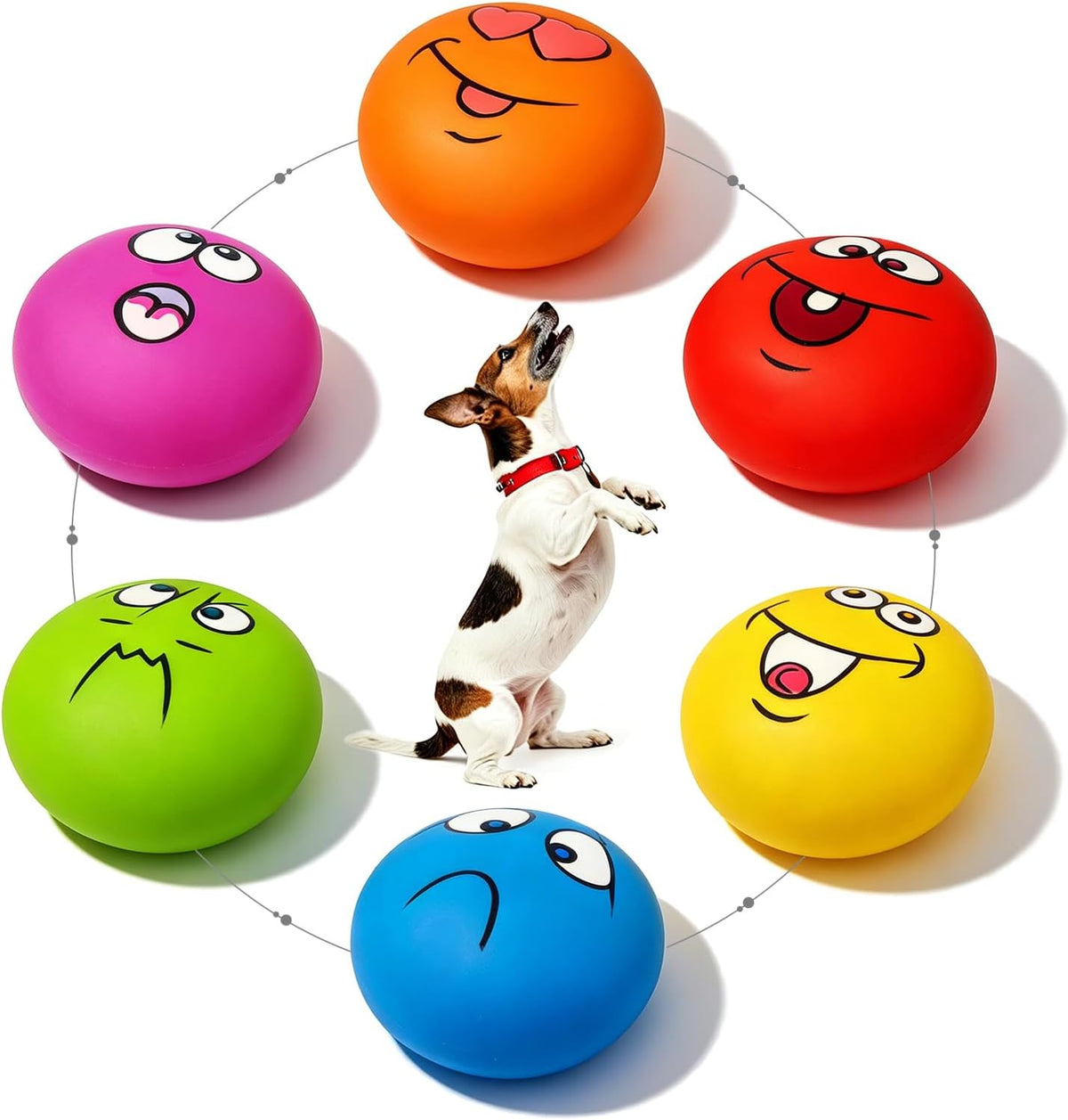 Latex Squeaky Dog Toys for Small Dogs, Mini Breed - Burger Shape Assorted Color / Small