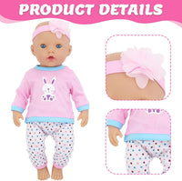ECORELF 4 Sets Baby Doll Clothes for 14-18 Inch Dolls – Fun for Kids & Family - 3 Sets - image 4