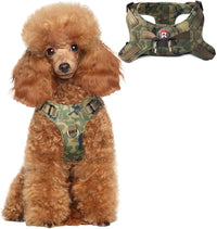 Dog Harness Step in Dog Vest Harness, Reflective Adjustable Puppy No Pull Harness Breathable Soft for Small and Medium Dogs Cats, Camo, XS