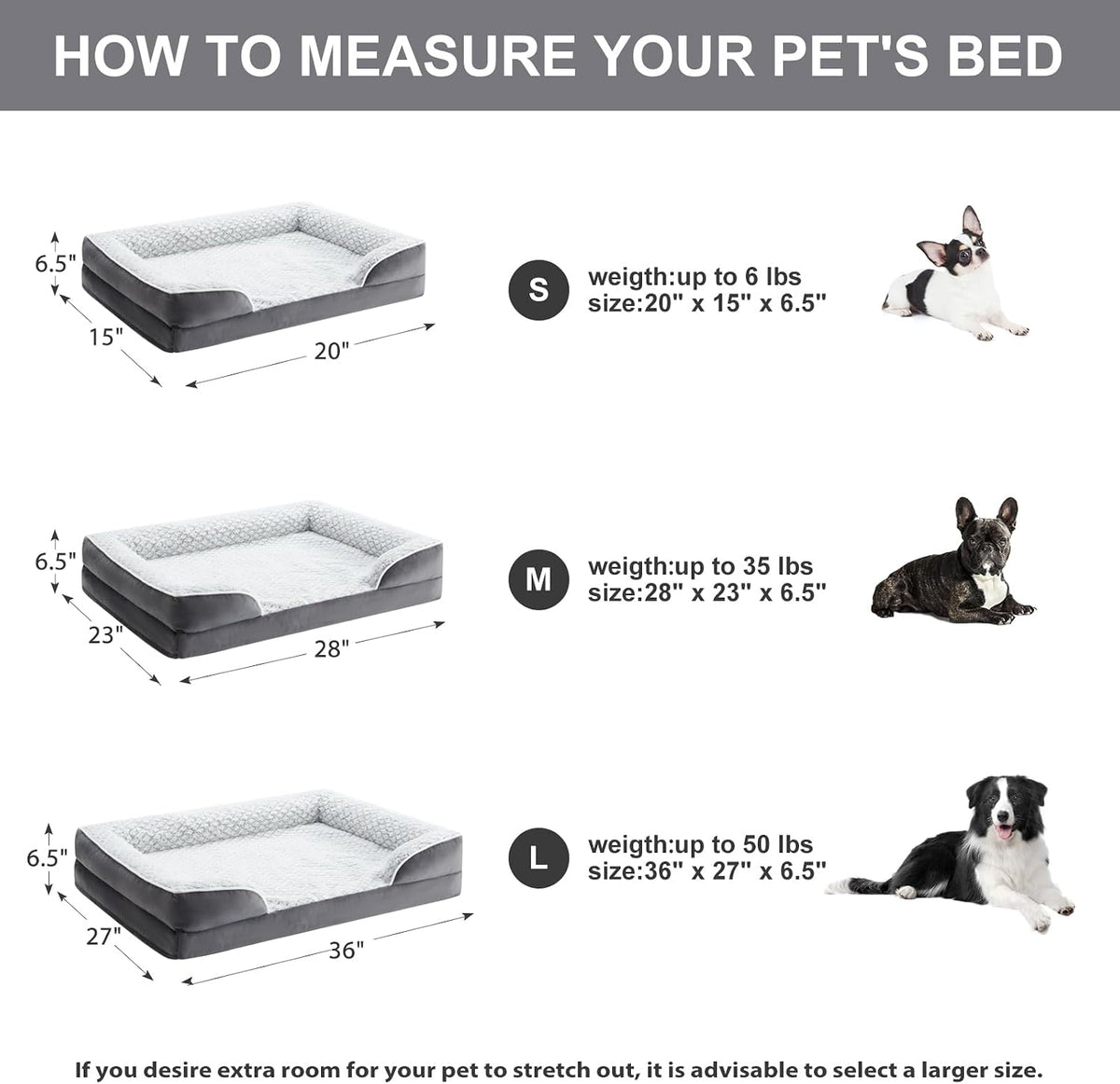 Washable Orthopedic Dog Bed - Deep Grey / 36"L x 27"W x 6.5"Th - image 2