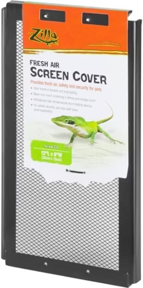 Zilla Metal Terrarium Screen Cover Size: 12" x 6" – Essentials for Reptiles And Amphibians