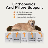 Orthopedic Large Dog Bed Washable: Brown Gaint Size Dog Beds with Removable Washable Cover, XXXL Large Orthopedic Dog Beds for Big Pet Dogs