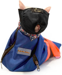Cinf Cat Restraint Grooming Bag - L Size–Fits large breed cats (12–18 lbs) / Navy Blue