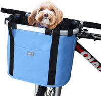 Bicycle Basket Dog Bike Handlebar Basket Front - Blue