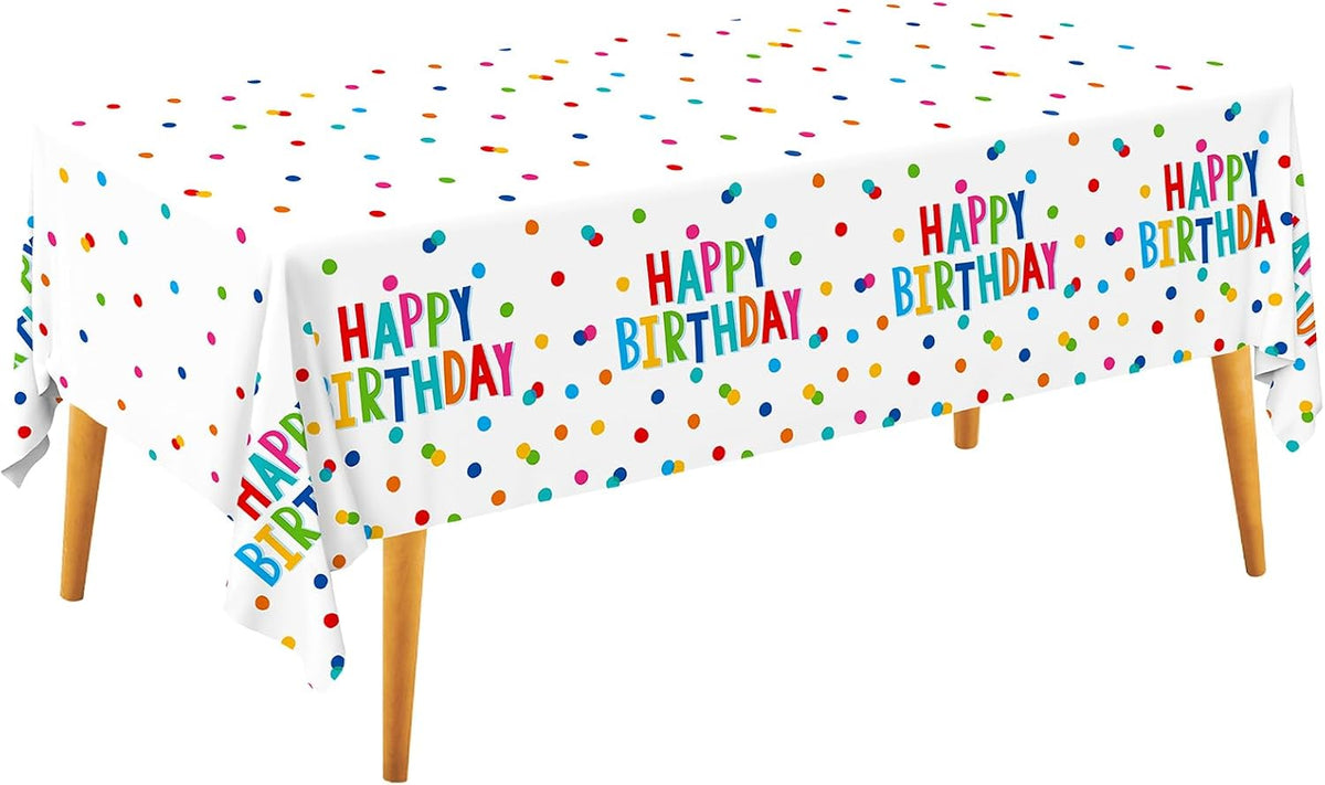 Fall Thanksgiving decorations, Disposable Tablecloth - round dot birthday