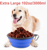 Extra Large Collapsible Dog Bowl, Foldable Travel Water Dish - Extra Large, 102oz / 102oz-Blue - image 2