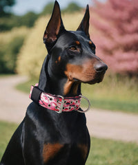 Dog Collar for Large Dogs, with Handle 2" Wide Heavy Duty - Camo Pink / L - image 3