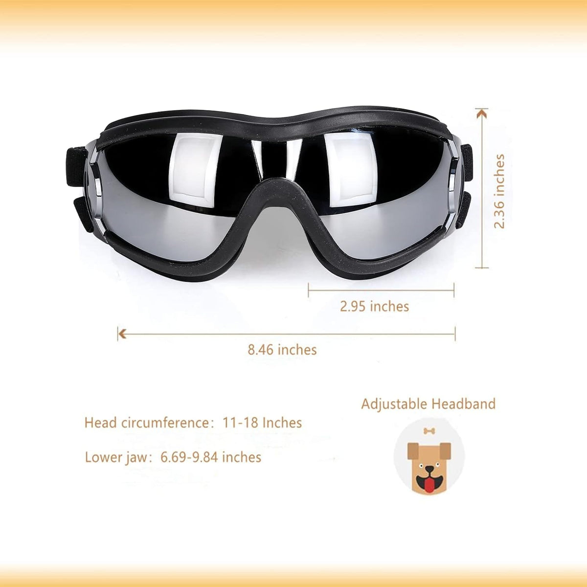 Dog Sunglasses Dog Goggles - Black - Pack of 2 - image 4