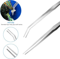 Luxiv Aquarium Aquascape Tools Kit, 6 in 1 A Aquatic Plant Aquascaping Tool Stainless Steel Tweezers Scissors Spatula for Aquarium Tank Clean Aquascape Tools with Fishing Net, 80P PH Paper