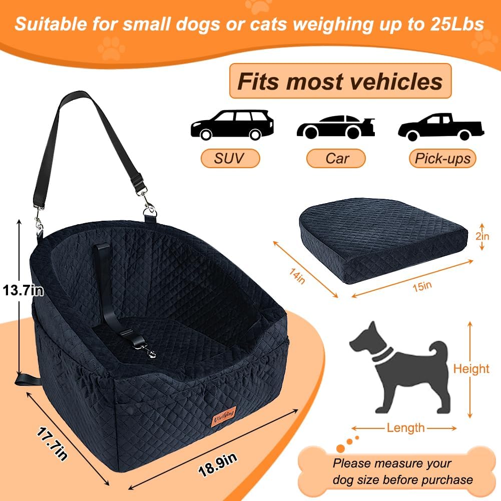 Vivifying Dog Car Seat for Small Dogs - Black - image 2