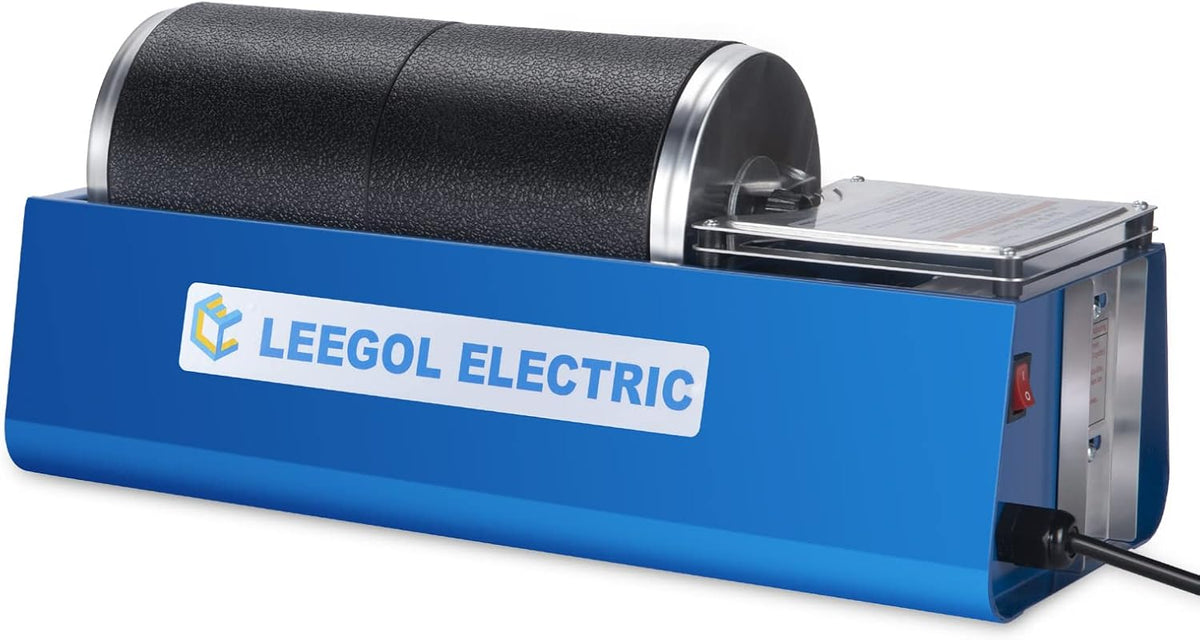 Leegol single drum 3 lb rock tumbler machine with rubber barrel