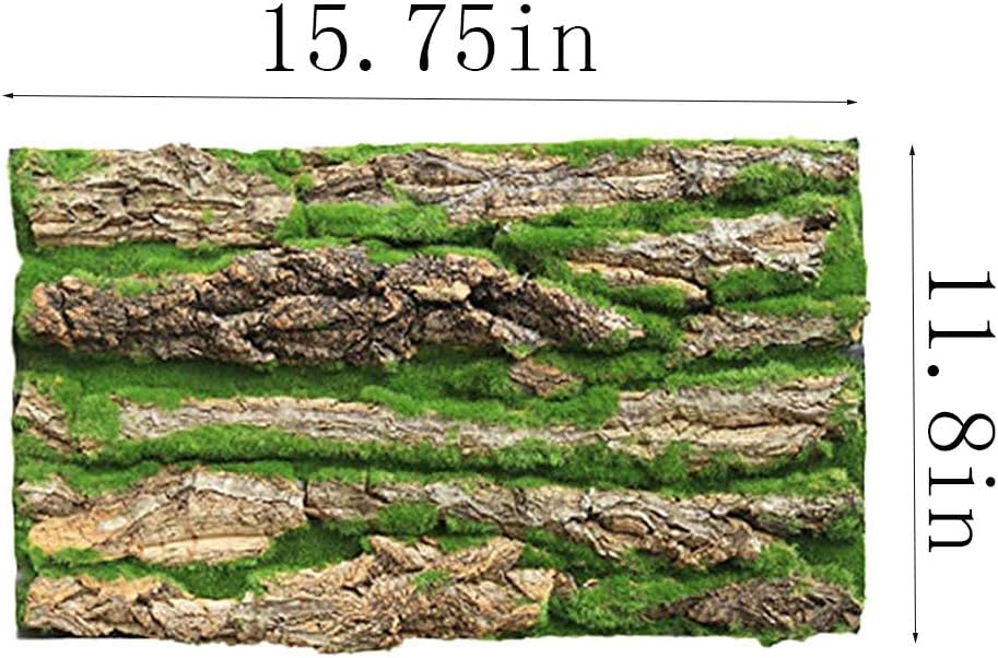 PINVNBY Reptile Terrarium Cork Background - 【Natural Cork Bark+Artificial Moss】 / 【2 PCS】 - image 4