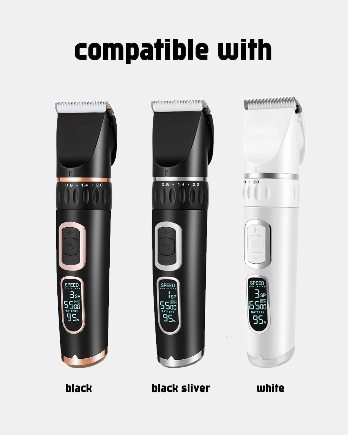 uijino USB charging cable for HOLDOG B8 dog clippers with cleaning brush - view 2