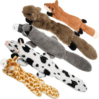Nocciola Dog Squeaky Toys - 5pcs No Stuffing Dog Toys