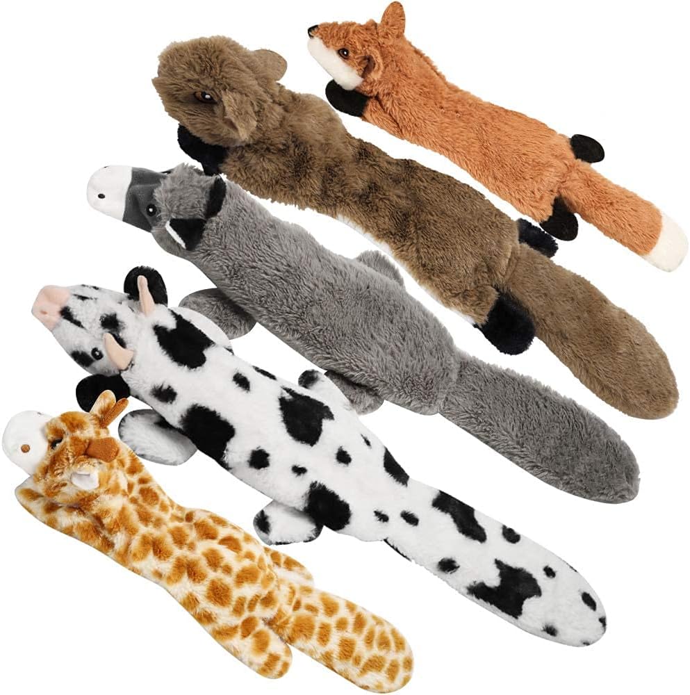Nocciola Dog Squeaky Toys - 5pcs No Stuffing Dog Toys