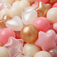 TRENDPLAY Ball Pit Balls Star and Heart Shapes for Toddlers - Brown Pink / 100 - image 2