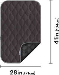 Paw Inspired Washable Padded Crate Mats for Dogs - 42 Inch / Gray - image 2