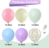 Pastel Balloons Whimsical Christmas Rainbow Colorful Birthday Balloon – Fun for Kids & Family - Pastel Yellow Pink - image 2