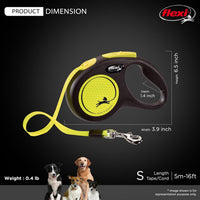 FLEXI Giant Tape Retractable Dog Leash - Yellow/Black / 16 ft (Small) - image 2