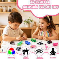 JOICEE 24Pcs 3D Printed Dinosaur Animals Mini Dinosaur Toys – Fun for Kids & Family - Pink - image 4